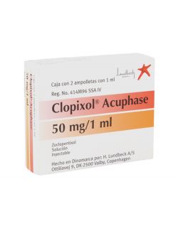 Clopixol® Acuphase 50 mg/1 ml (Zuclopentixol) - 2 Ampolletas - Lundbeck
