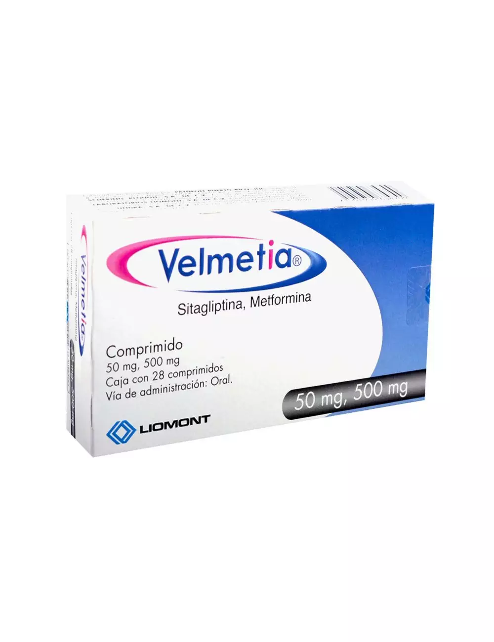 Velmetia 50 mg / 500 mg Caja Con 28 Comprimidos