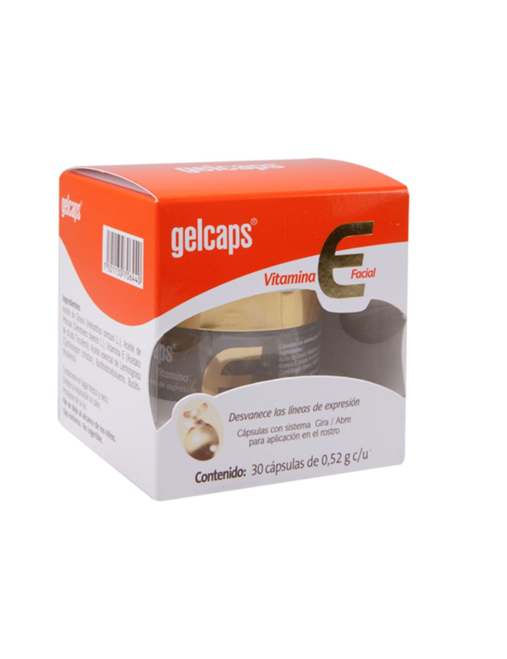 Gelcaps Vitamina E Facial Caja Con Frasco Con 30 Cápsulas