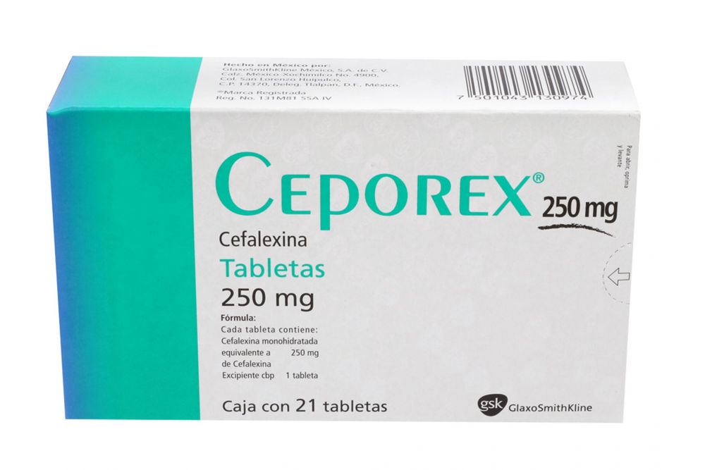 Ceporex 250 mg Caja Con 21 Tabletas - RX2