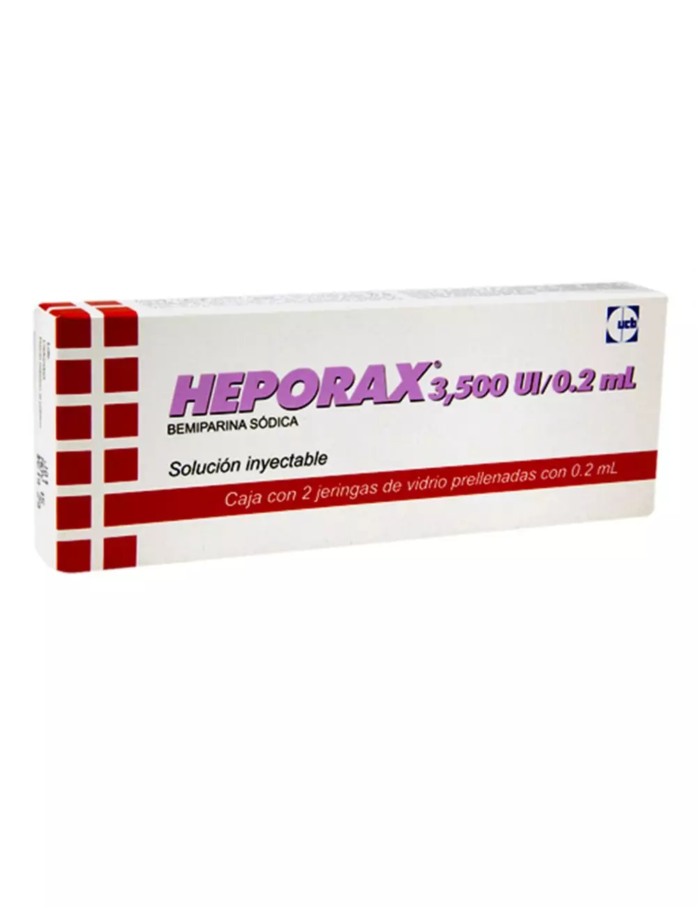 Heporax 3500 UI/0.2 mL Caja Con 2 Jeringas Prellenadas -RX