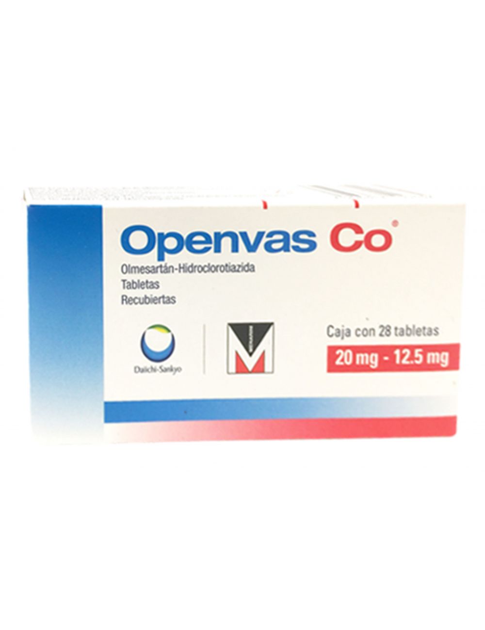 Openvas Co 20 mg /12.5 mg Caja Con 28 Tabletas