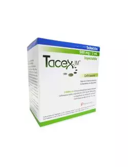 Tacex IM 500 mg/2 mL Caja Con 3 Frascos Ámpula y 3 Ampolletas - Rx2