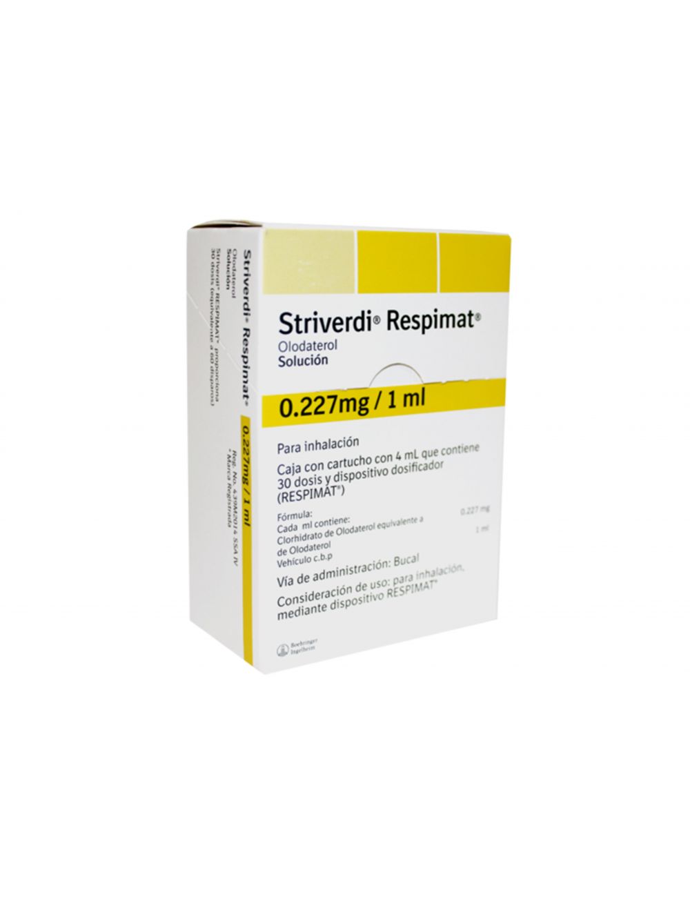 Streverdi Respimat 0.227 mg/1 mL Caja Con Cartucho con 4 mL con 30 Dosis