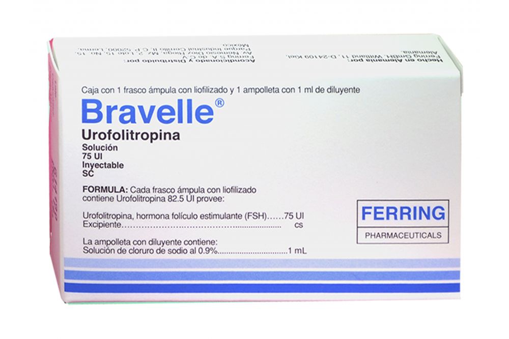Bravelle 75 UI Solución Inyectable Caja Con 1 Frasco Ámpula