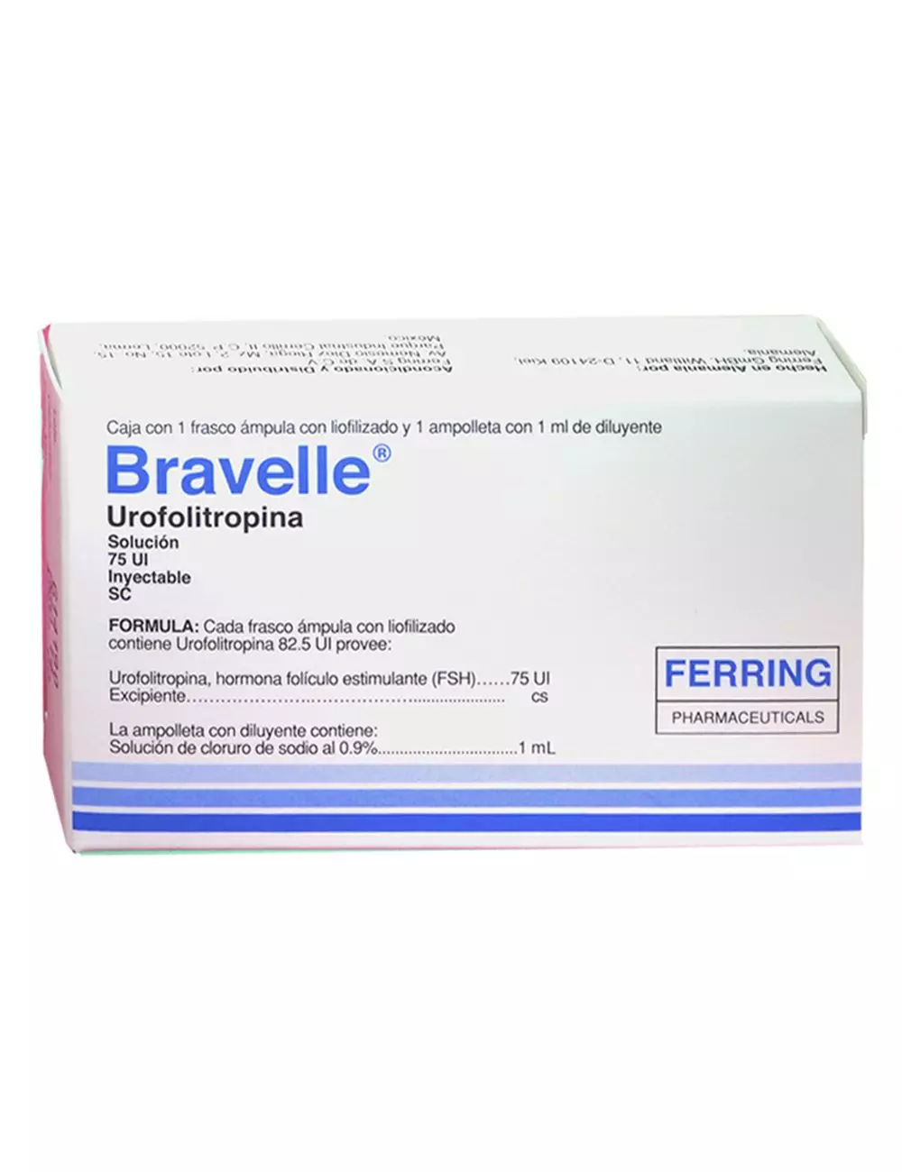 Bravelle 75 UI Solución Inyectable Caja Con 1 Frasco Ámpula