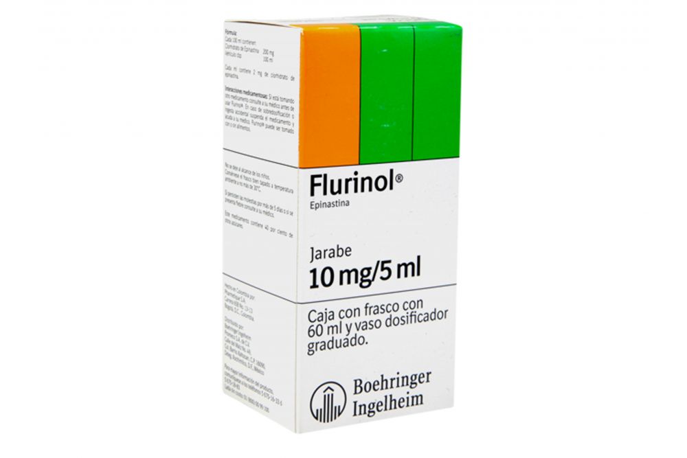 Flurinol Pediátrico 10 mg Caja con frasco 60 mL