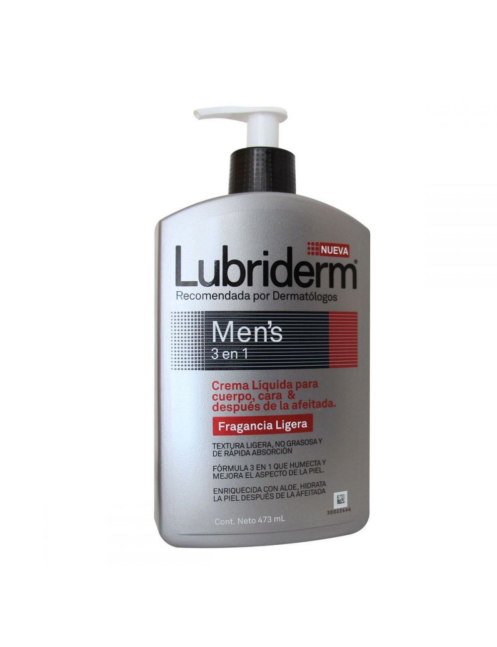 Crema Lubriderm Men´s Fragancia Ligera Botella Con 473 mL