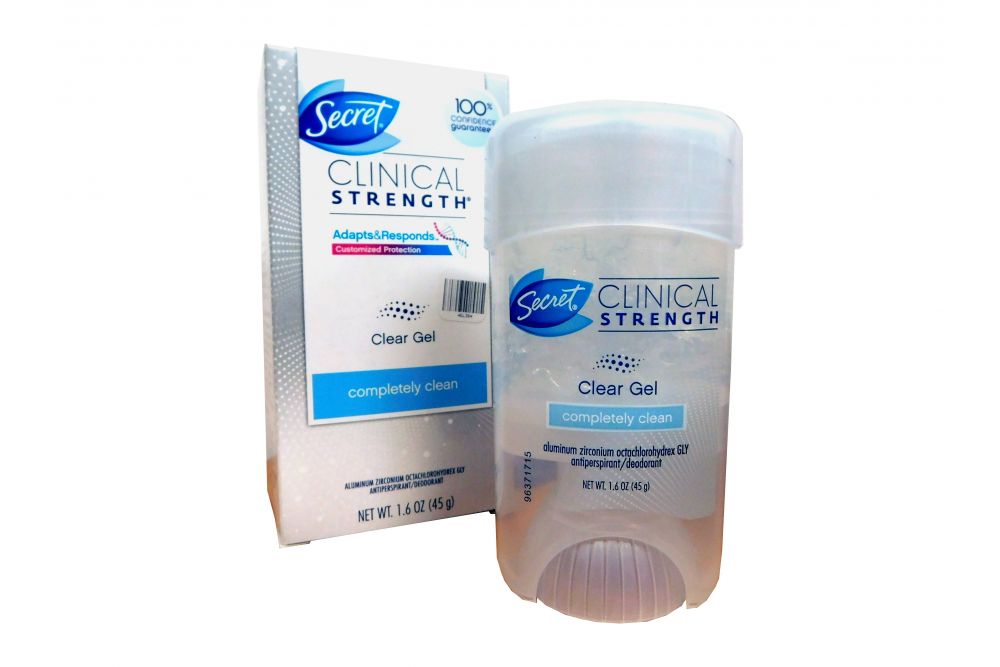Desodorante Secret  Clinical Strength Clear Gel Completely Clean Barra