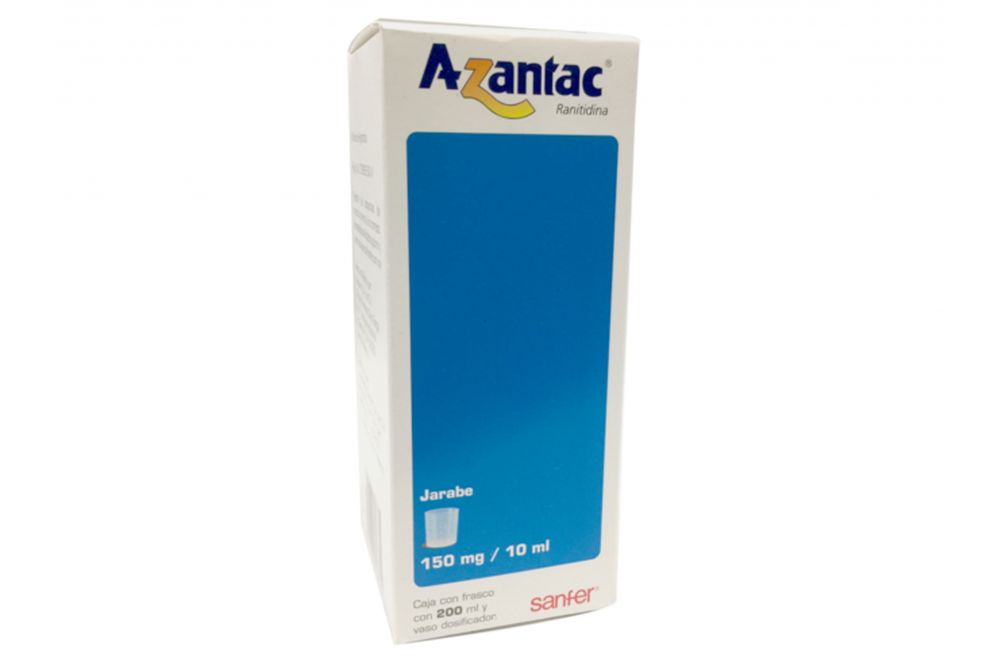 Azantac Jarabe 150 mg/10 mL Caja Con Frasco Con 200 mL