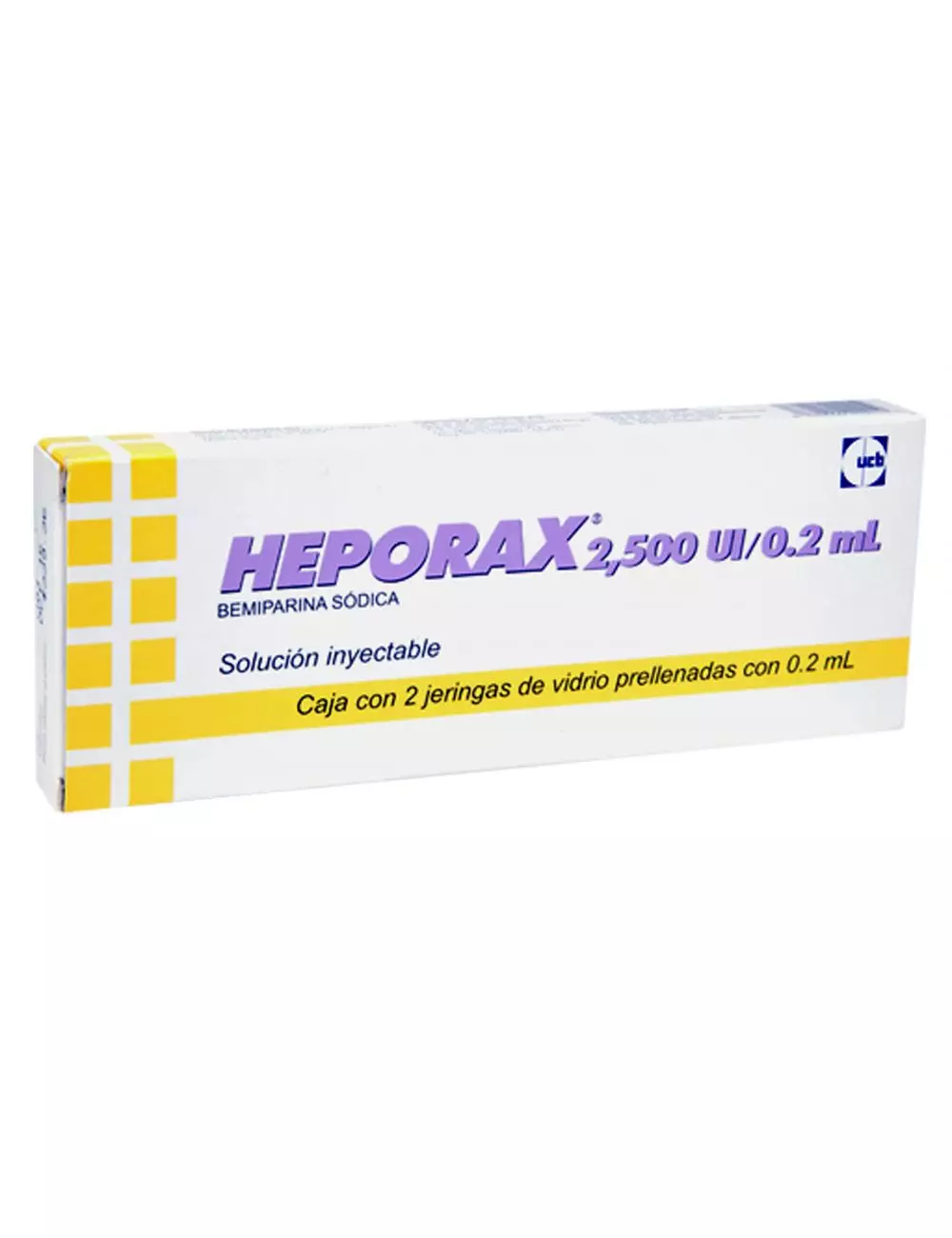 Heporax 2500 UI Caja Con 2 Jeringas Prellenadas Con 0.2 mL - RX