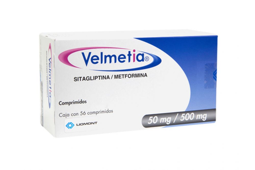 Velmetia 50 mg / 500 mg Caja Con 56 Comprimidos