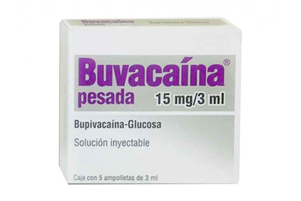 Buvacaina Pesada 15 mg/3 mL Con 5 Ampolletas