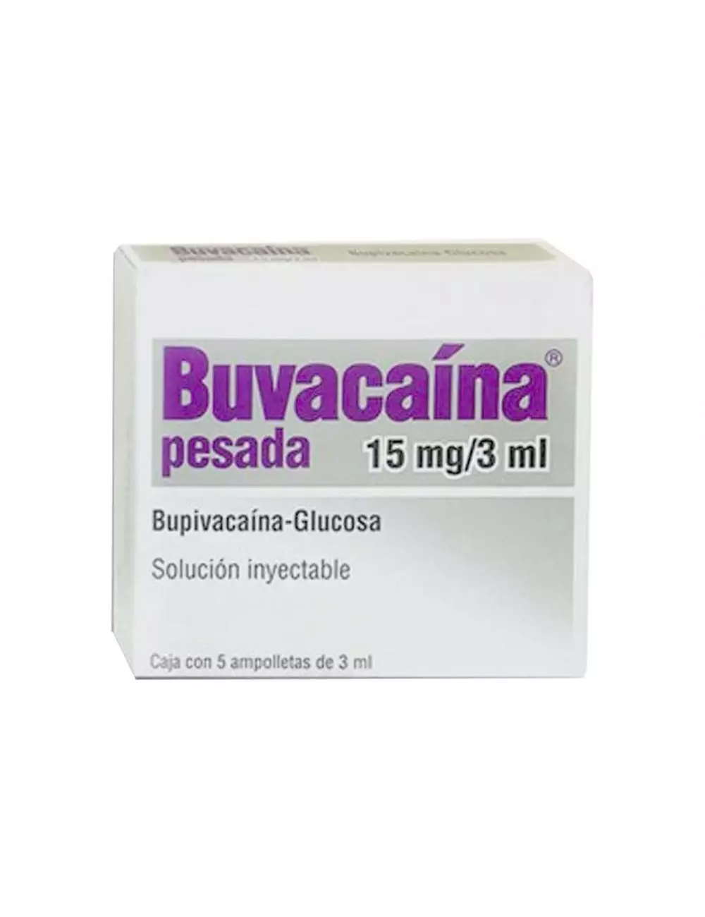 Buvacaina Pesada 15 mg/3 mL Con 5 Ampolletas