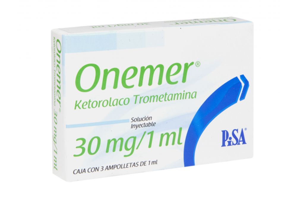 Onemer 30 mg Solución Inyectable Caja Con 3 Ampolletas