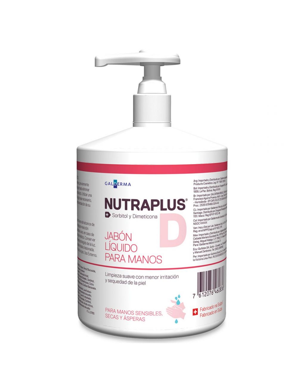 Nutraplus D Jabón Líquido Para Manos Envase de 500 mL