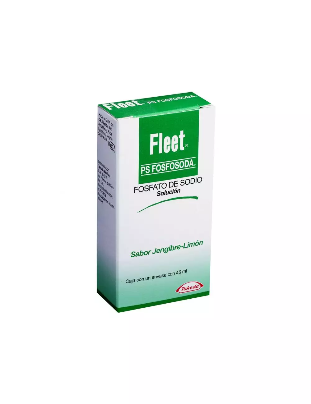 Fleet PS Fosfosoda Solución Caja Con Envase Con 45 mL Sabor Jengibre-Limón