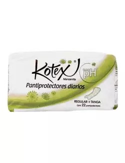 Kotex Manzanilla Natural Flex Paquete Con 10 Toallas sin Alas