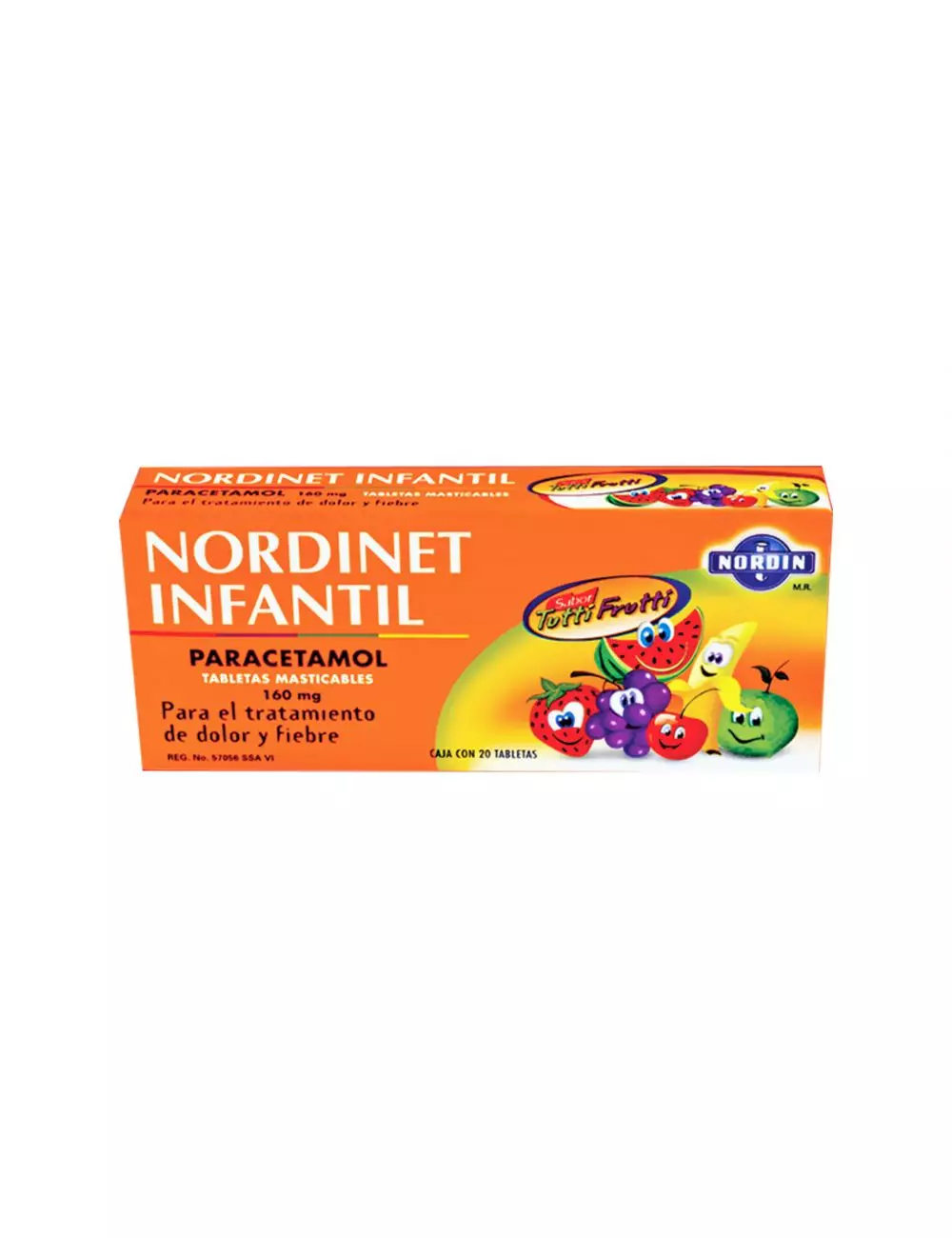 Nordinet Infantil 160 mg Caja Con 20 Tabletas