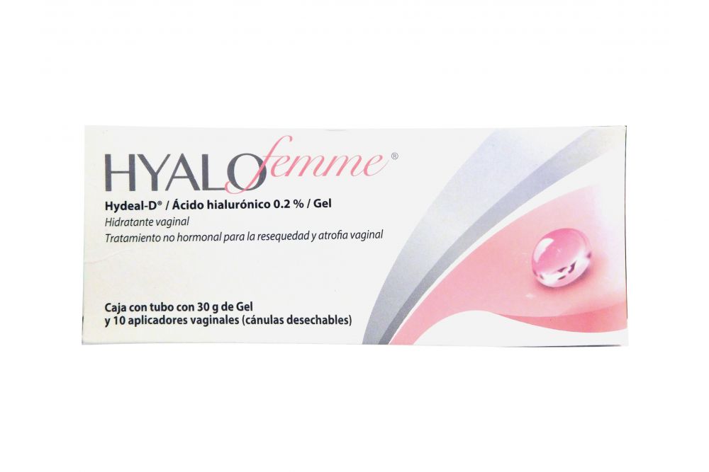 Hyalo femme Hydeal D Gel Con tubo de 30 g y 10 aplicadores vaginales