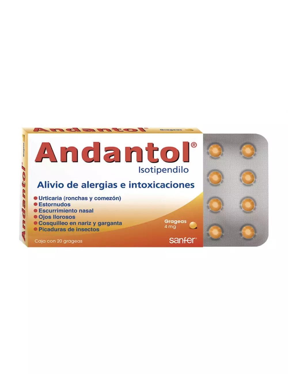 Andantol 4 mg Caja Con 20 Grageas