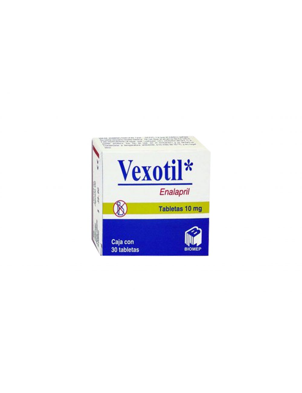 Vexotil Enalapril 10 mg Caja Con 30 Tabletas