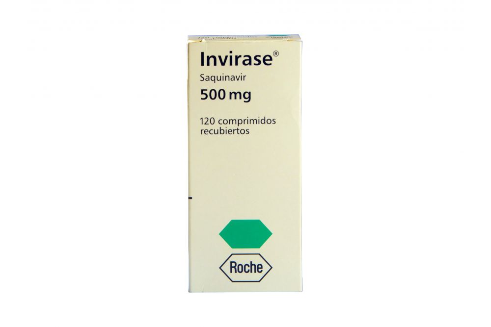 Invirase 500 mg Envase Con 120 Comprimidos