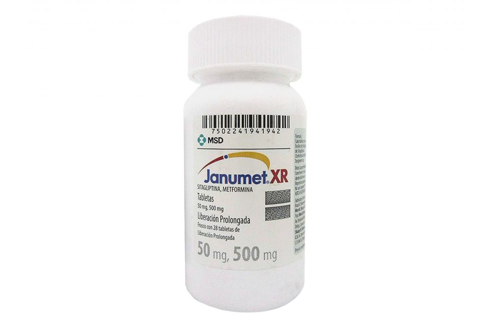 Janumet Xr 50mg/500 mg Caja Con 28 Tabletas Liberacion Prolongada