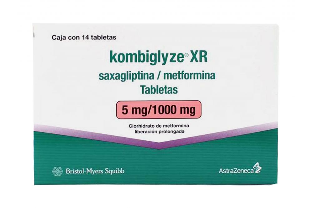 Kombiglyze XR 5 mg/ 1000 mg Caja Con 14 Tabletas