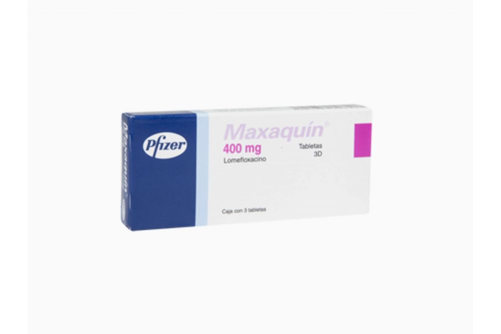 Maxaquin 3-D 400 mg Caja Con 3 Tabletas -RX2