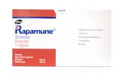 Rapamune 1 mg Solución Inyectable Caja Con Frasco De Vidrio 60 mL RX3