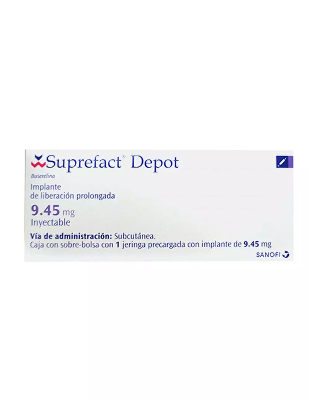 Suprefact® Depot 9.45 mg (Buserelina) - 1 Jeringa Precar. con Implante - Sanofi