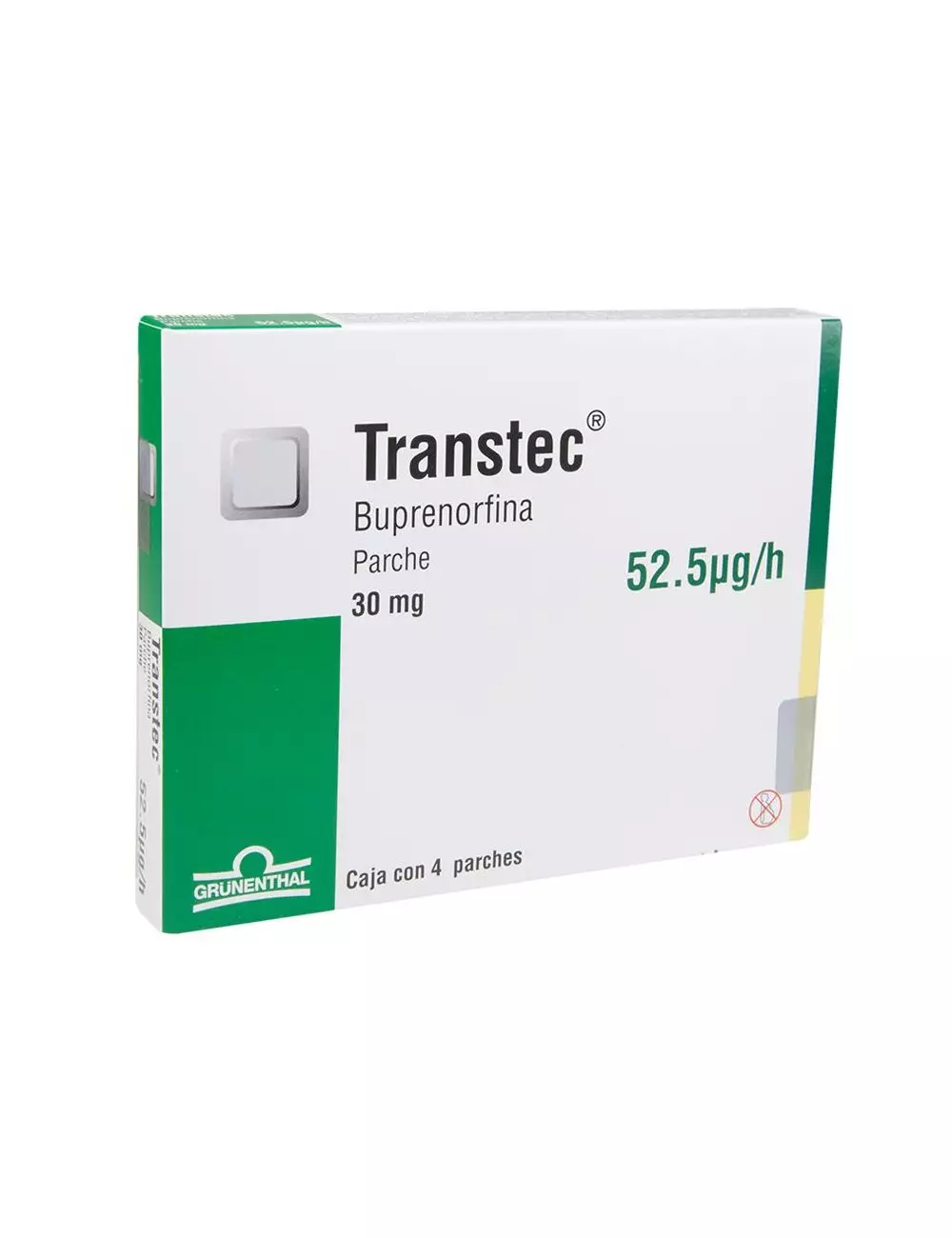Transtec® 30mg (Buprenorfina) - 4 Parches - Grunenthal - Rx1