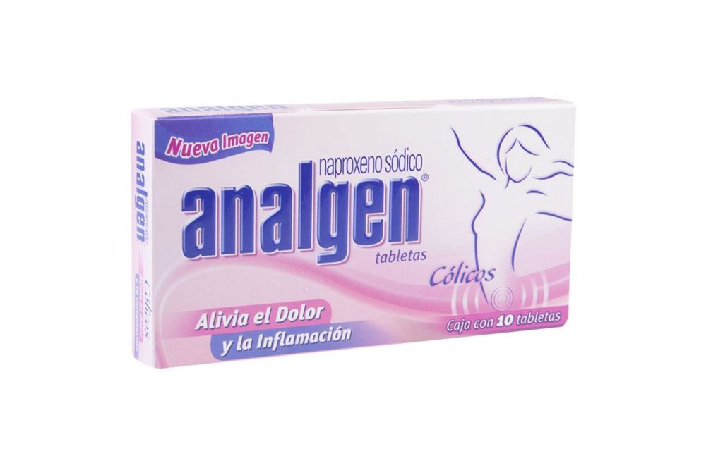 Analgen Cólicos 220 mg Caja Con 10 Tabletas