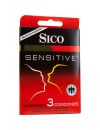 Sico Rojo Preservativo Caja Con 3 Condones