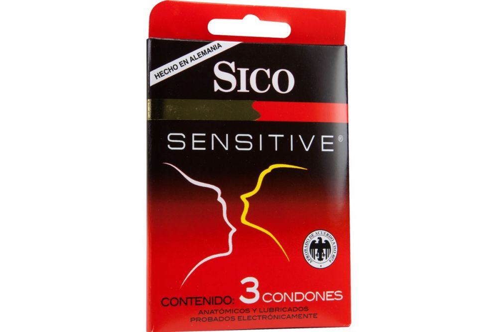 Sico Rojo Preservativo Caja Con 3 Condones