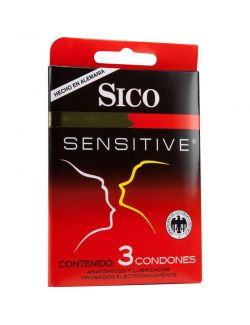 Sico Rojo Preservativo Caja Con 3 Condones