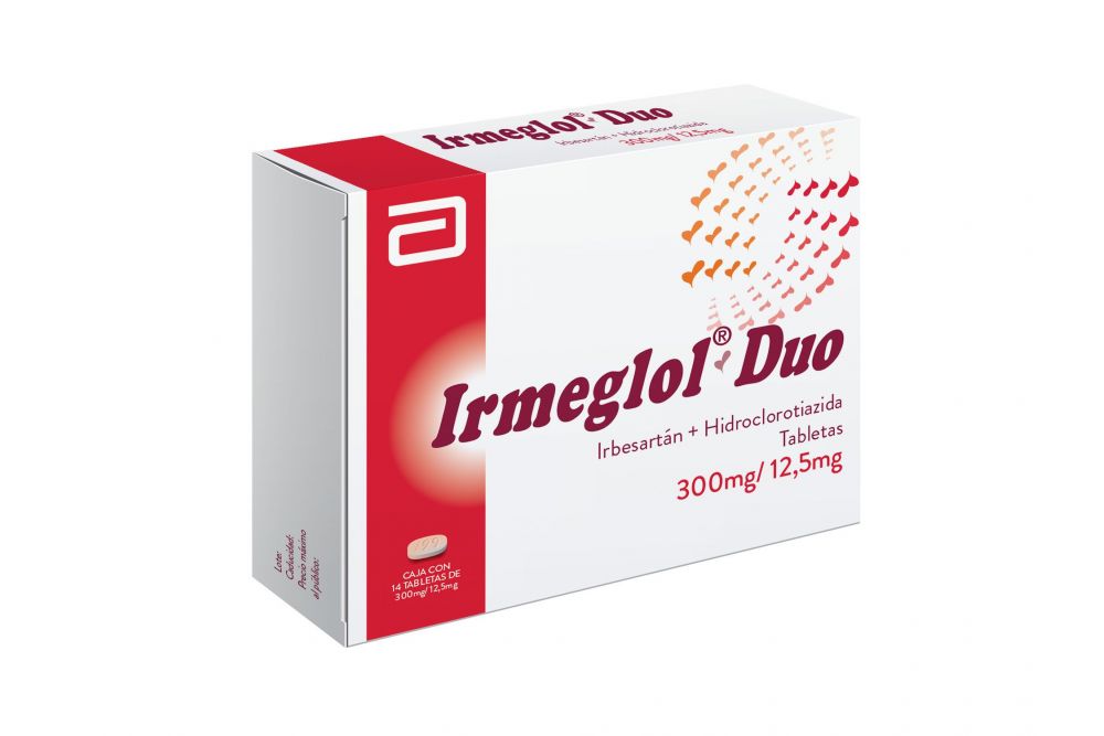 Irmeglol Duo 300 mg /12.5 mg Caja Con 14 Tabletas