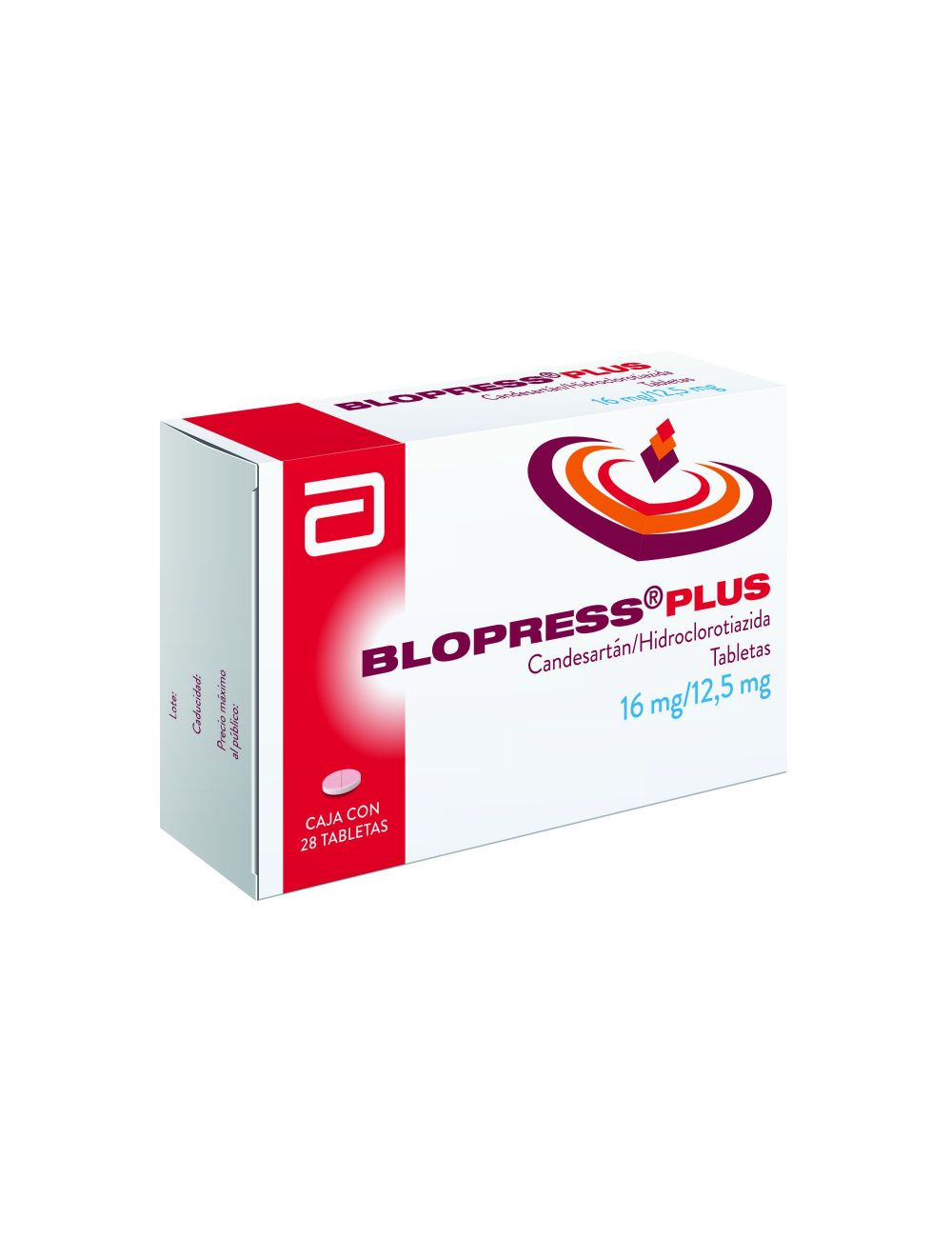 Blopress Pluss 16 mg/ 12.5 mg Caja Con 28 Tabletas Blopress Pluss 16 mg/ 12.5 mg Caja Con 28 Tabletas