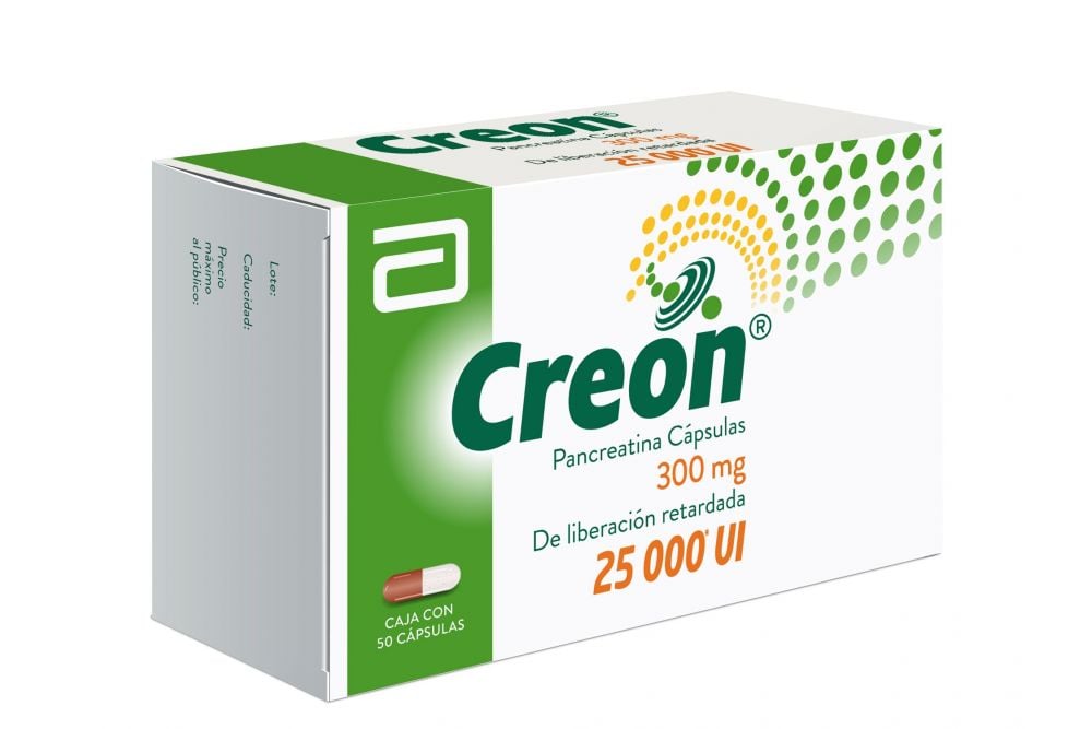 Creon 300 mg / 25000 Ui Caja Con 50 Cápsulas