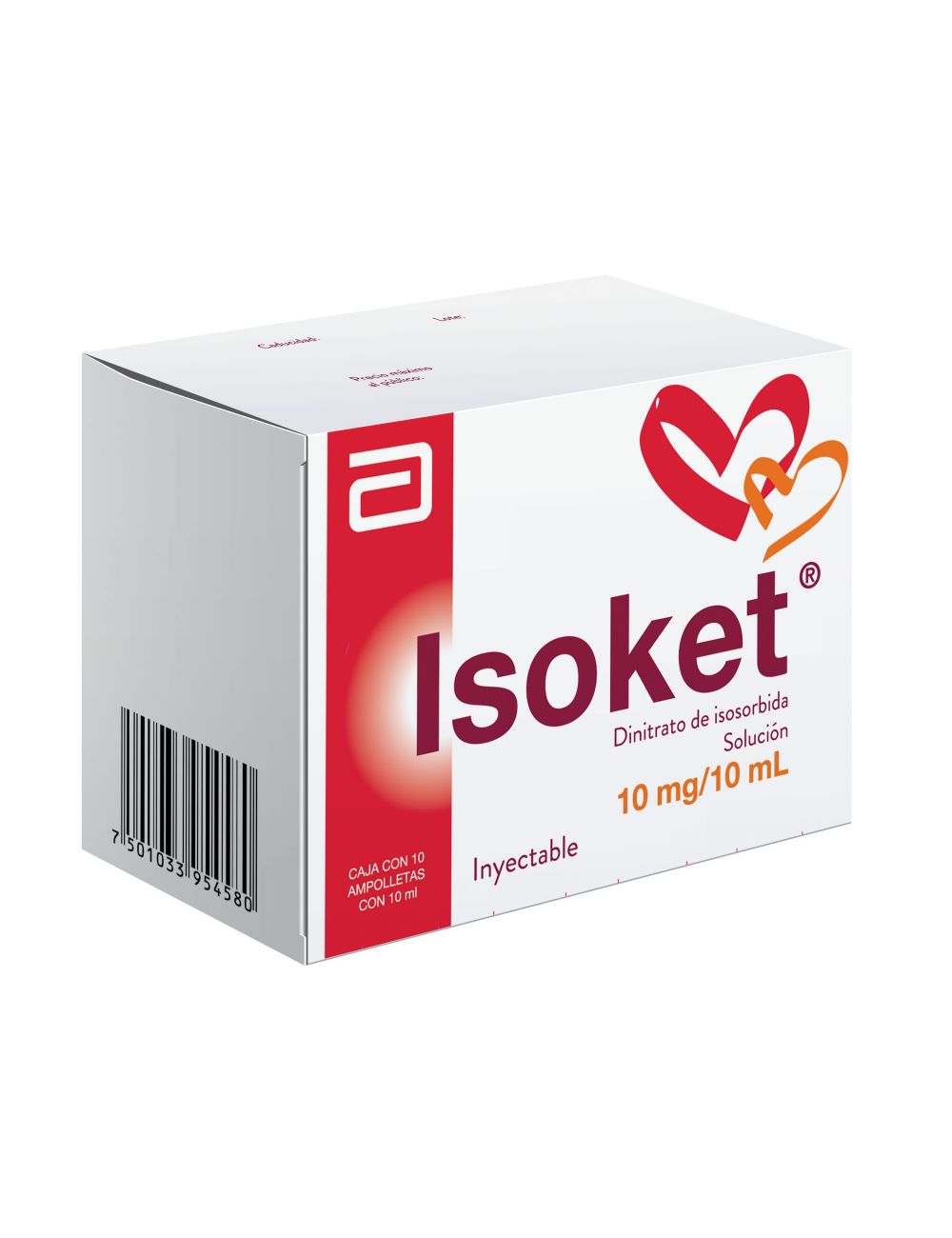 Isoket® 10mg/10ml (Dinitrato de Isosorbida) - 10 Ampolletas - Abbott