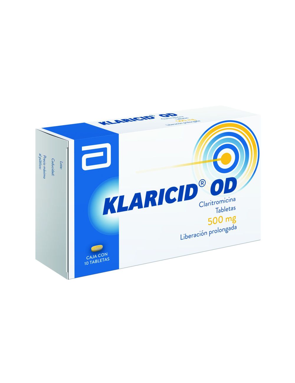 FRM-Klaricid OD 500 mg Caja Con 10 Tabletas - RX2 FRM-Klaricid OD 500 mg Caja Con 10 Tabletas - RX2