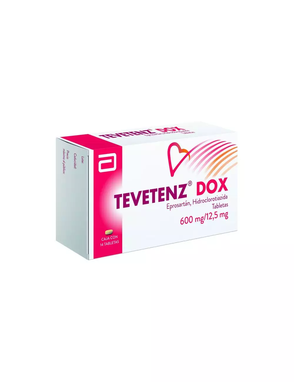 Tevetenz Dox 600 mg/ 12.5 mg Caja Con 14 Tabletas