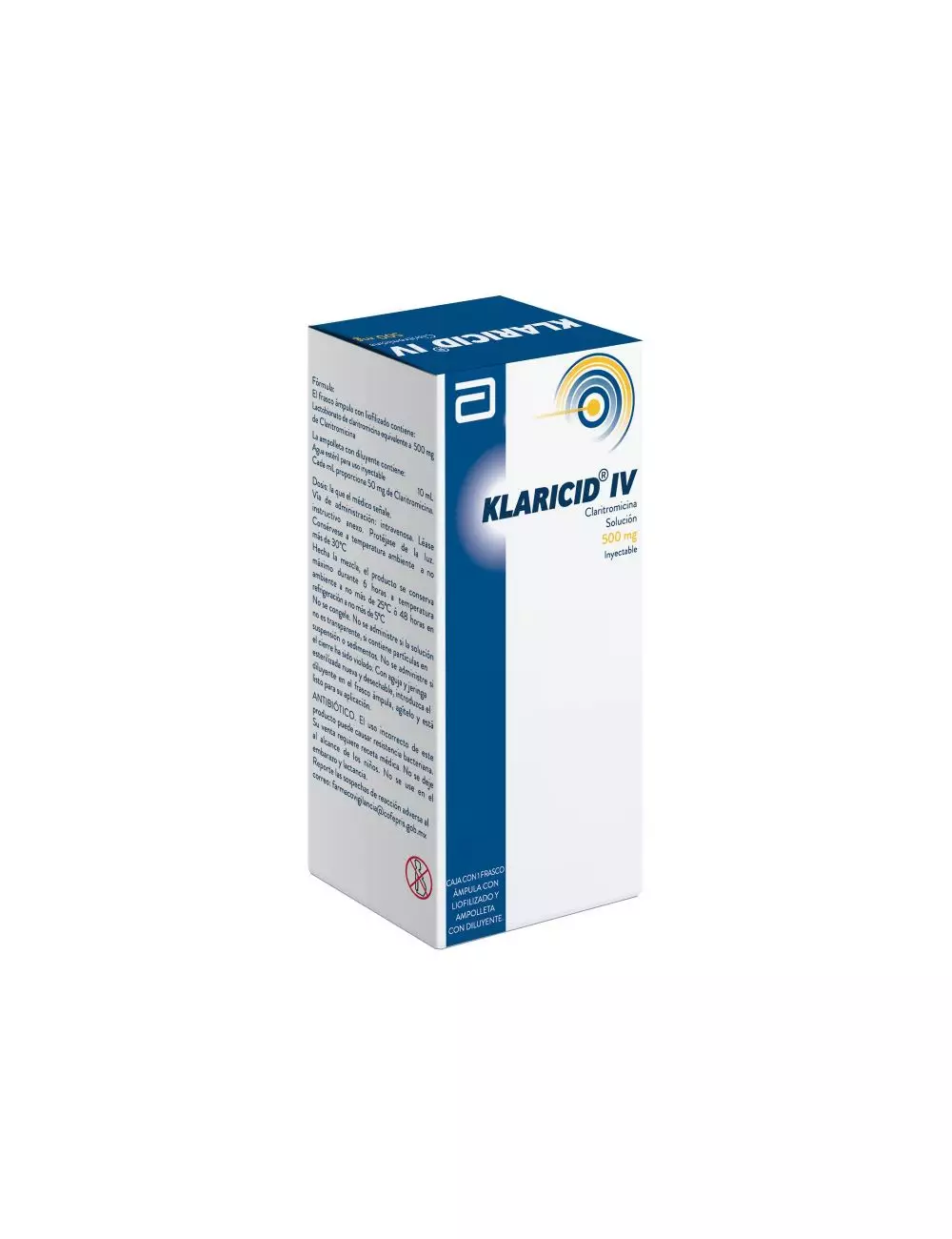 FRM-Klaricid IV 500 mg Caja Con Frasco Ámpula Con 30 mL -RX2