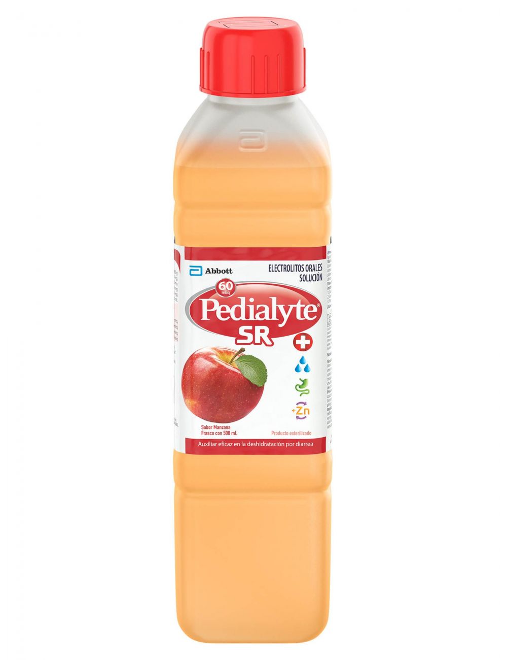 FRM-Pedialyte SR 60 Sabor Manzana Frasco Con 500 mL