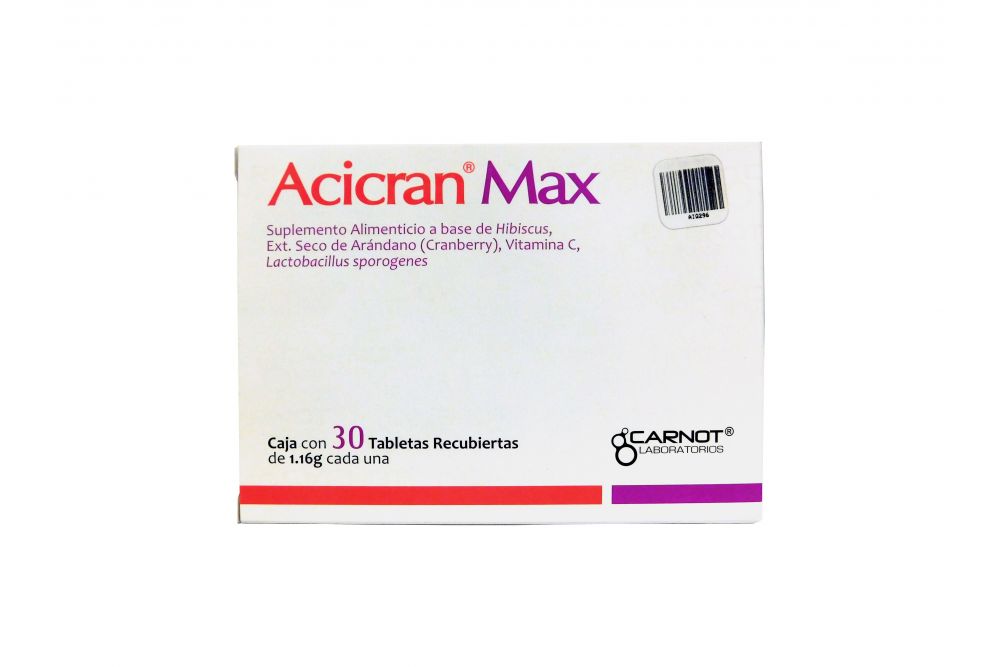 Acicran Max 1.16g Caja Con 30 Tabletas