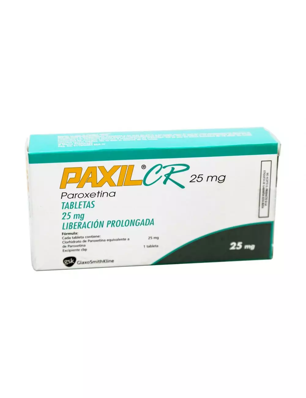 PAXIL® CR 25 mg 30 Tabletas | Paroxetina | GlaxoSmithKline