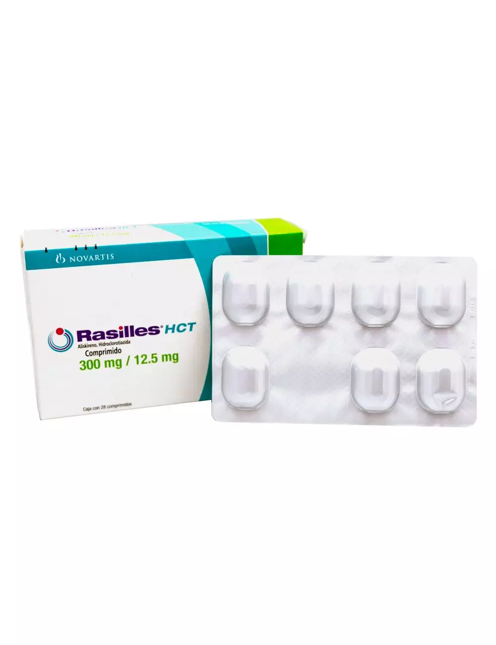 Rasilles HCT 300 / 12.5 mg Caja Con 28 Comprimidos