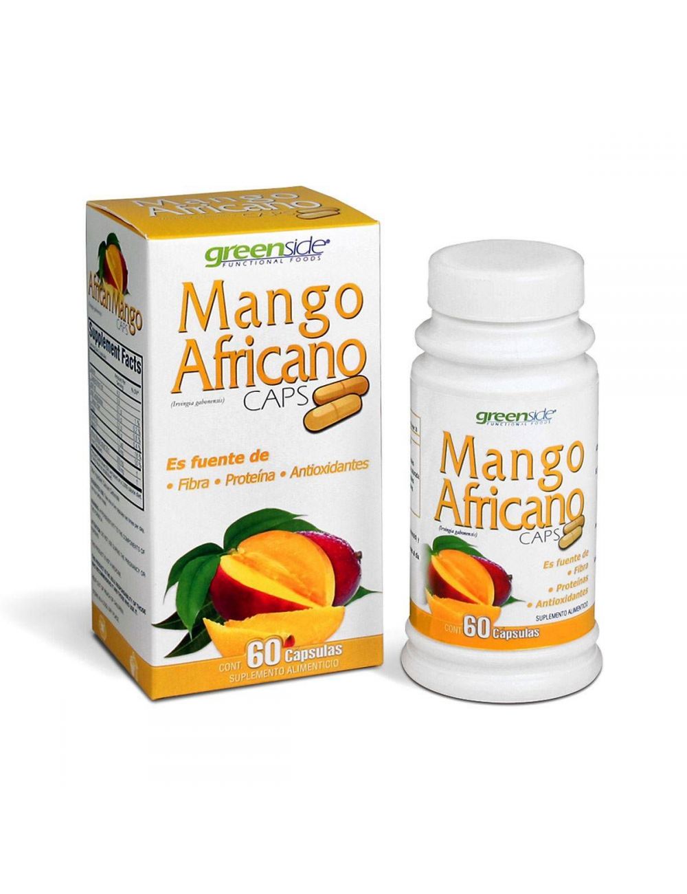 Mango Africano Greenside Caja Con Frasco Con 60 Cápsulas