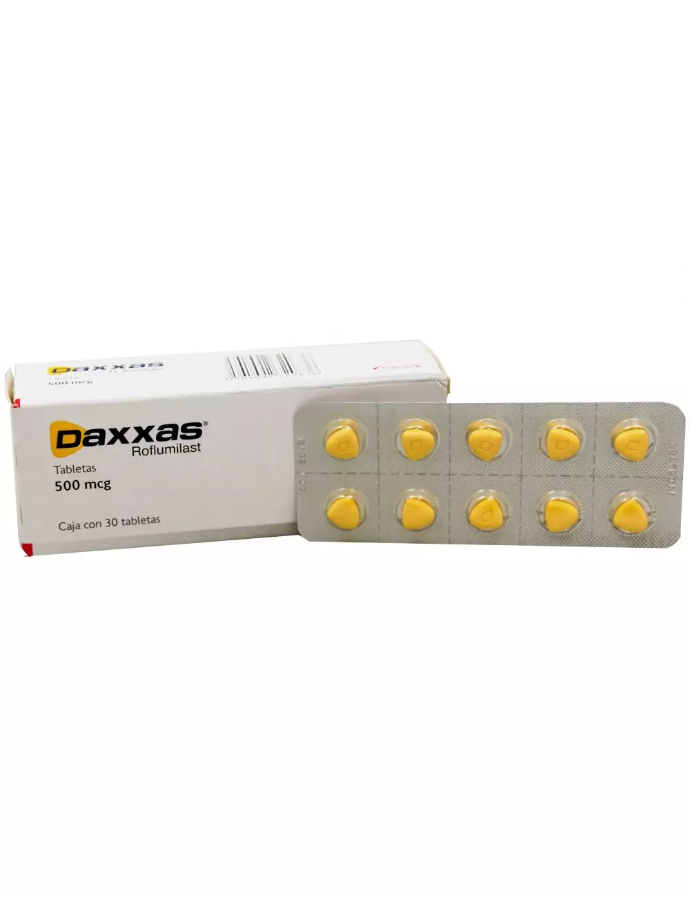 No Daxxas 500 mcg Caja con 30 Tabletas